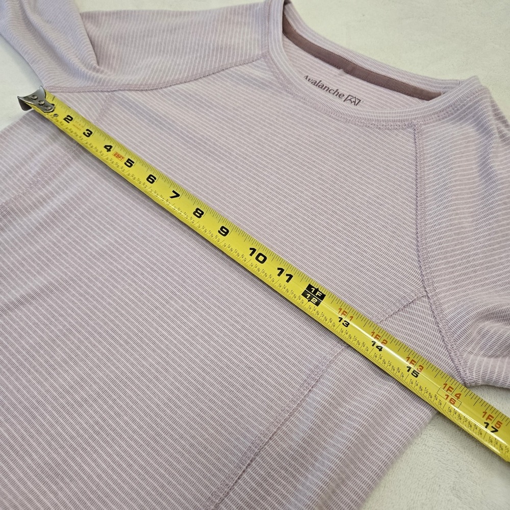 Avalanche Outdoor Supply Womens Pink Striped Crew Neck Outer Gear Soft Cozy XS - Picture 3 of 10